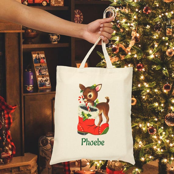パーソナライズされたホリデートートバッグ、クリスマスギフト用の 