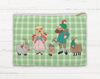 Sound Of Music Bag, Charming Folk Art Accessory Pouch, Cute Kid's Bag, Movie Musical Gift, Lonely Goatherd Pouch, Musical Theater Travel