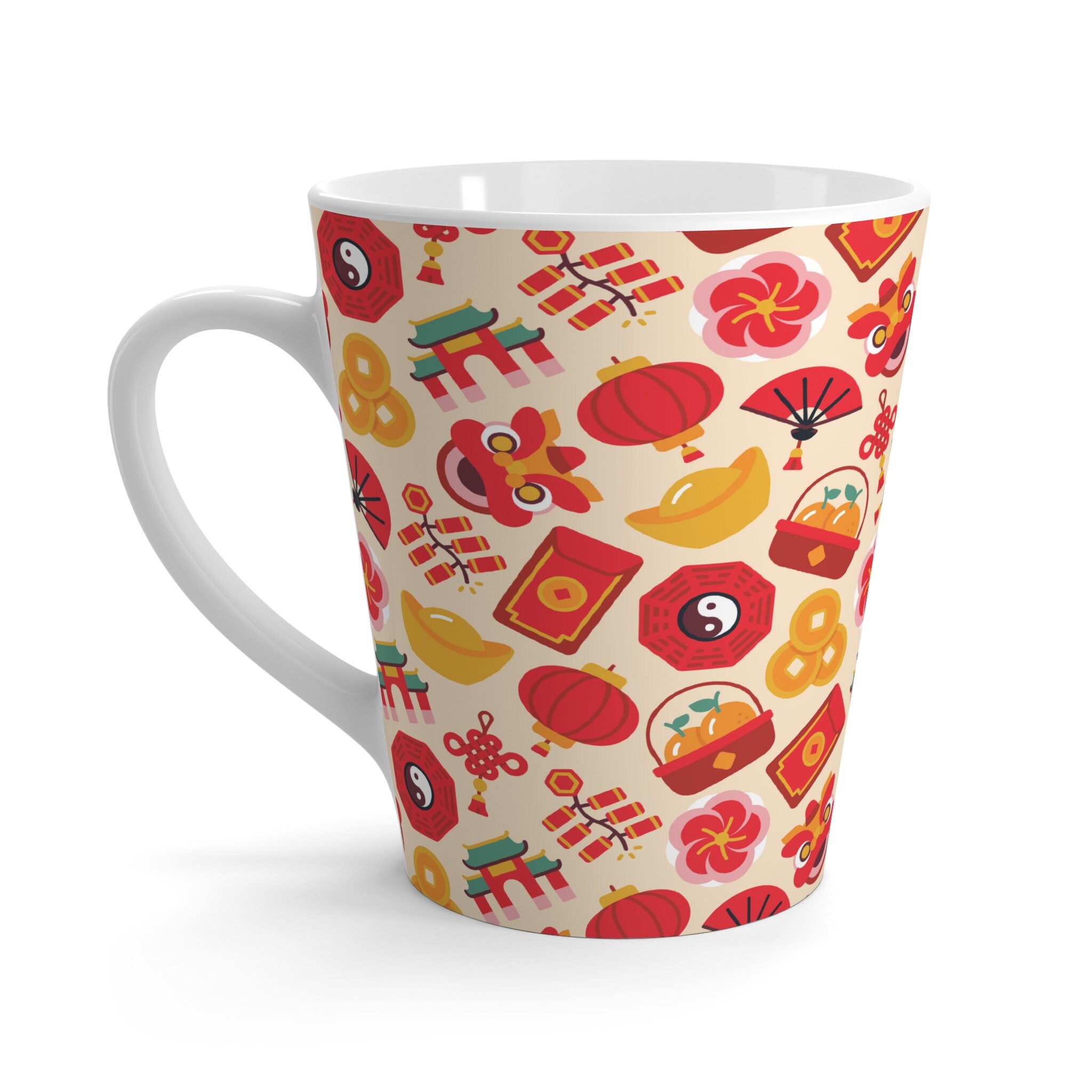 Lunar New Year Mug Year of the Dragon Lunar New Year Latte Mug 12 Oz