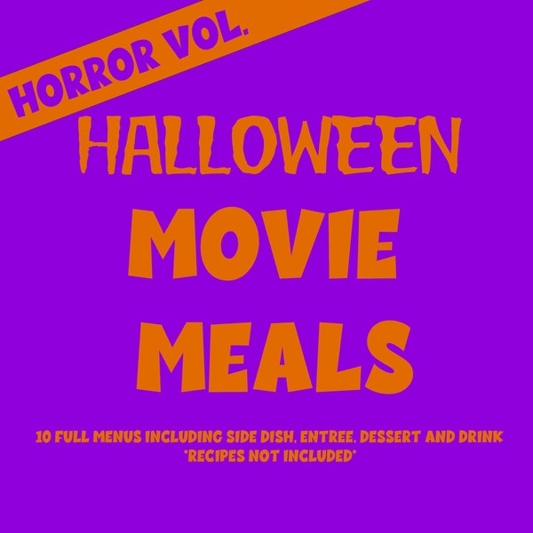 15 Halloween Horror Dinner and a Movie Menus | Dinner Date Ideas | Digital Download