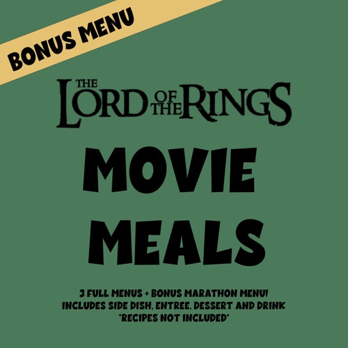 3 Dinner and a Movie Menus PLUS Bonus Movie Marathon Menu Etsy