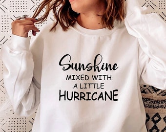 Sunshine Hurricane Graphic Tee: Bella Canvas Vacation Shirt