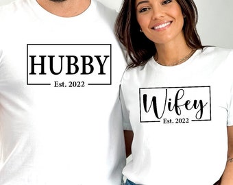 Wifey and Hubby Shirt Set: Matching Wedding Couple Shirts