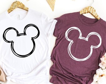 Mickey Outline Shirt, Disney Vacation Tee