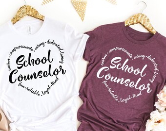 School Counselor T-Shirt: Minimalist Back To School Tee