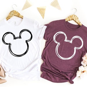 Mickey outline Shirt,Disney Shirt,Mickey Mouse Tee,Vacation Sweat,Vacation Shirt,Mickey Monogram Shirt,Mickey