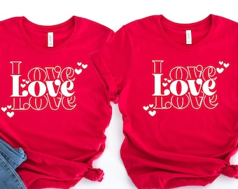 Love Heart Valentine's Day Sweatshirt: Women's Graphic Tee