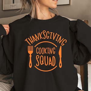 Thanksgiving Cooking Squad Shirt: Family Turkey Day Tee
