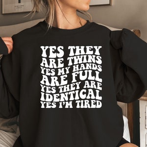 Twin Mama Crewneck Sweatshirt, Funny Mom Life Shirt