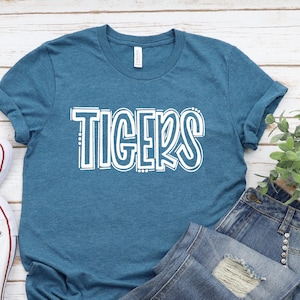Tiger Mascot School Spirit Shirt: Custom Team Tee