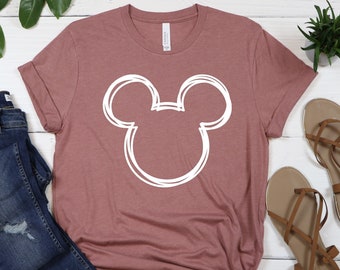 Disney shirt for women, Mickey outline shirt, Disneyworld shirt, Disneyland shirt, unisex fit