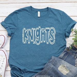 Knights School Mascot Shirt: Comfort Colors Team Spirit Tee