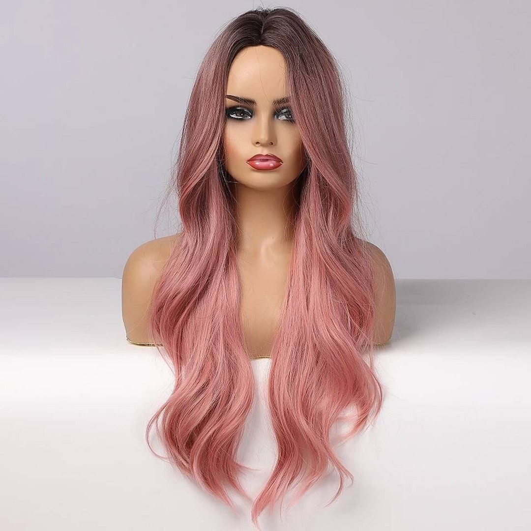 Pink Long Wig by Lets Get Wiggy Wigs Lolita Etsy