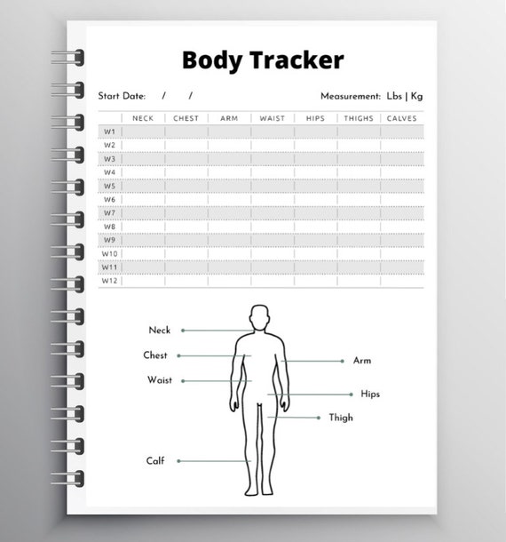 Body Measurements for Weight Loss PDF Download Etsy