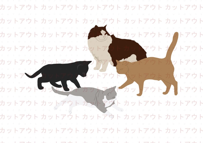 Flat Vector Illustration Pets Cutouts for Visualisation [pets ...