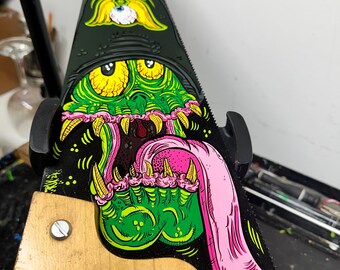 Upcycled Hand Painted Hand Saw Blade Barracuda Muscle Car