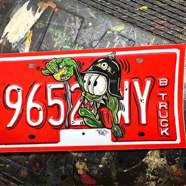 License plate sticker