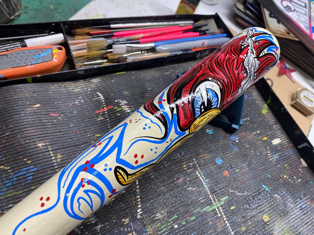 Repurposed Custom Painted Baseball Bat. Etsy