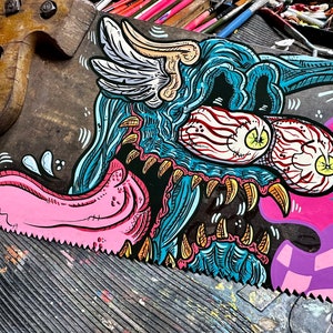 Vintage repurposed wood saw