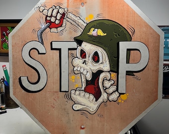 Vintage Stop Sign - Etsy