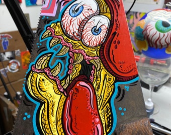 Vintage repurposed wood saw