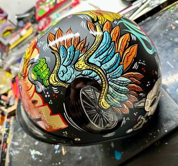 colorful jacket motorcycle helmet art Motorcycle Helmet