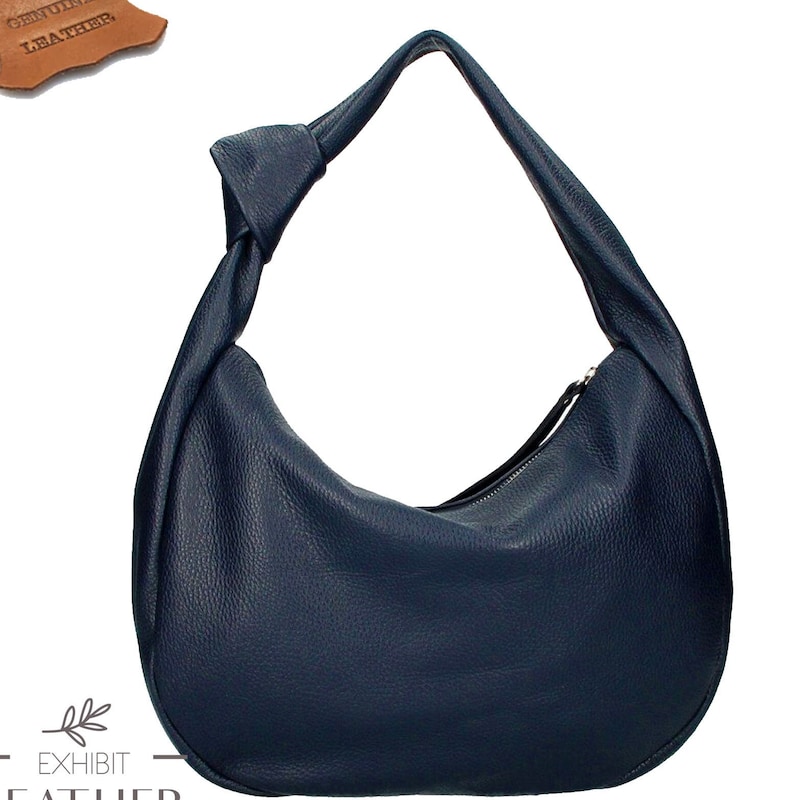 American Leather Blue Faux Allegator Shoulder Bag Size NA main image 0