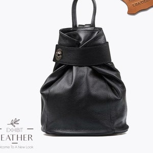 Sac à dos en cuir noir, sac à dos en cuir véritable, sac zippé sur le dessus, sac à dos pour fille, sac à dos pour femme, sac de ville, sac à dos élégant