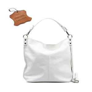 White and top silver handbags