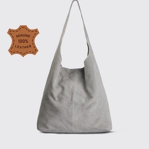 Light grey faux leather boxy tote bag shop