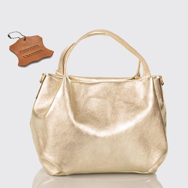 Sac à bandoulière en cuir véritable avec fermeture éclair sur le dessus, sac à main naturel, cabas élégant, cadeau de Noël pour femme