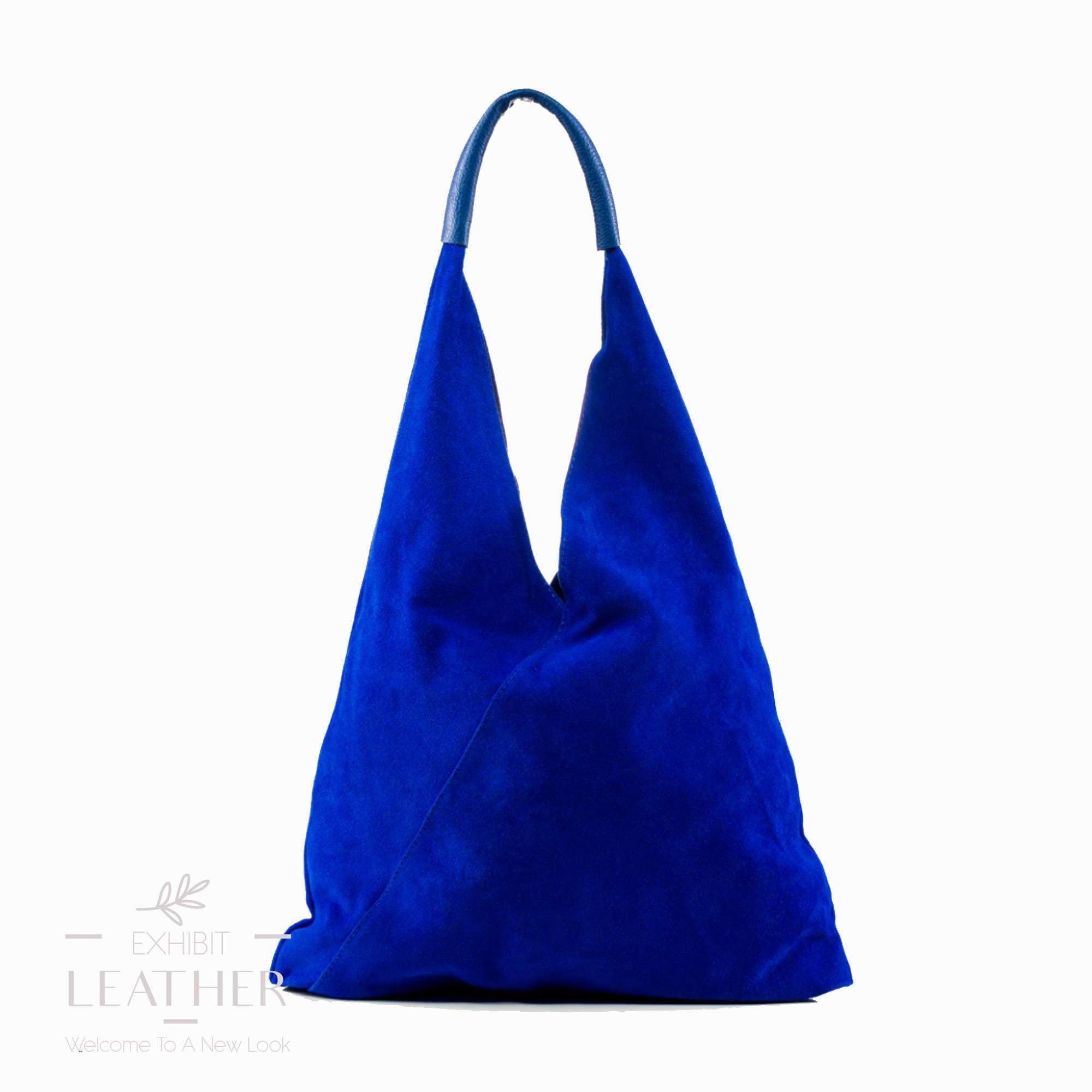 Blue suede vintage purse - Etsy 日本