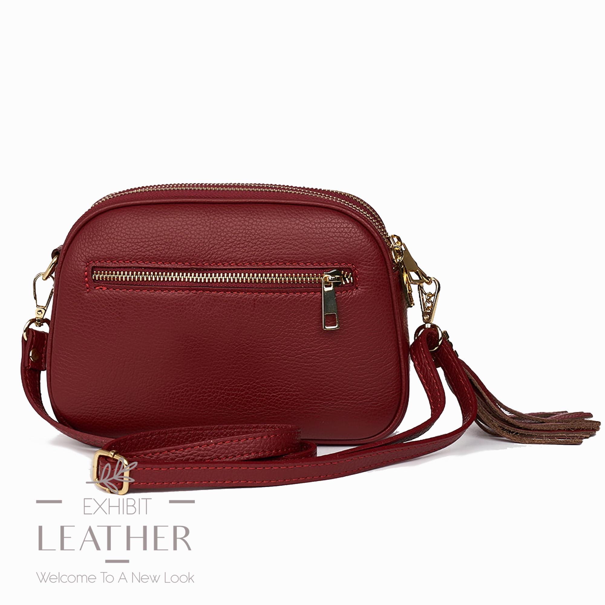 Women Red Imported Faux Leather Stylish Small Crossbody Messenger Bags Vintage Black Red Mini Crossbody Bag Messenger Purse Leather  main image 3