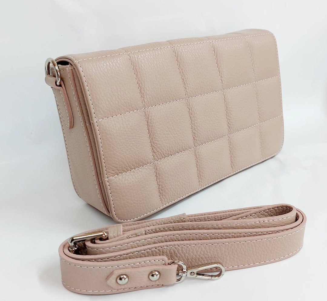 Powder Pink Quilted Handbag Leather Handbag Classic Handbag Etsy