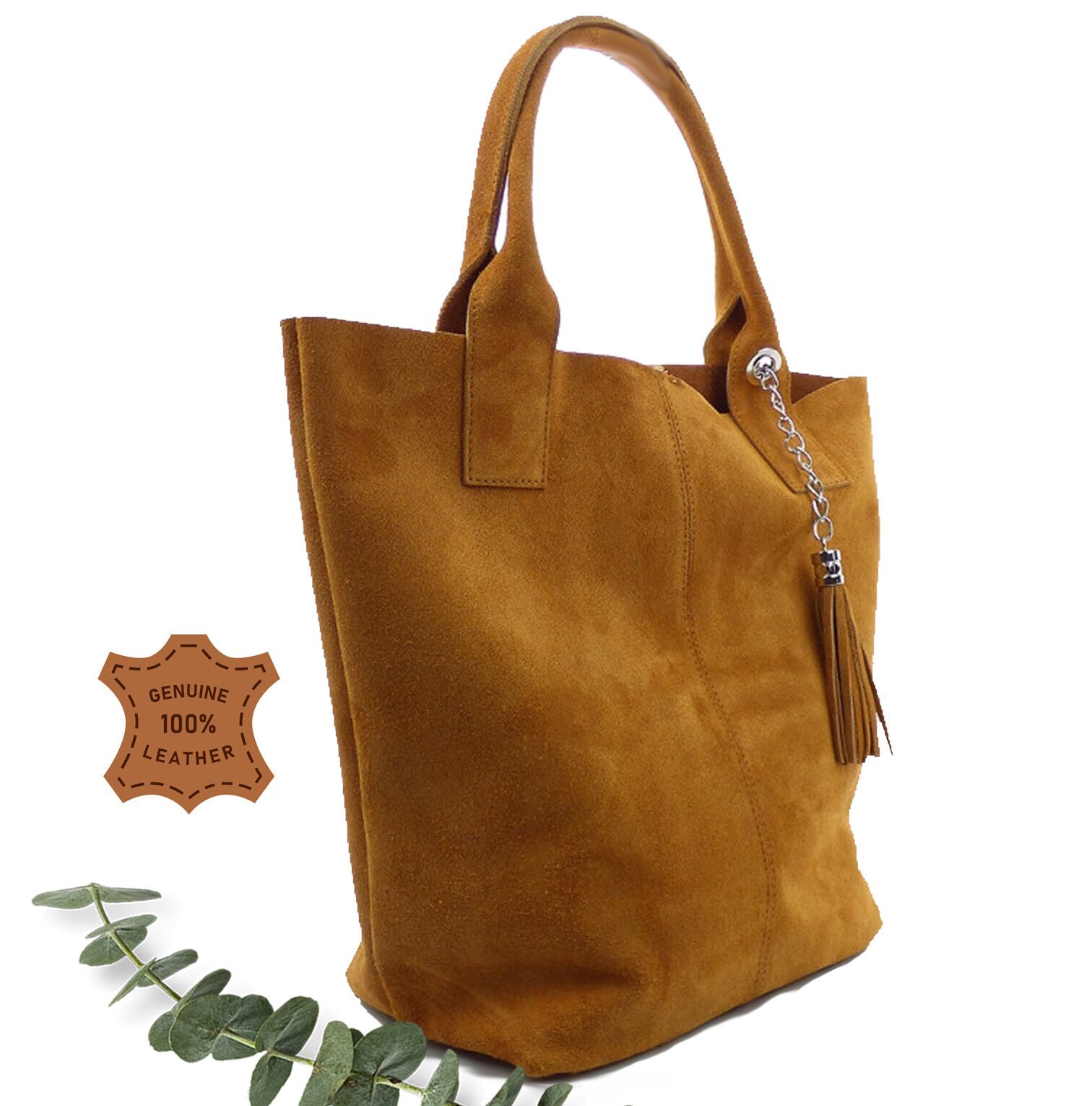 suede satchel purse