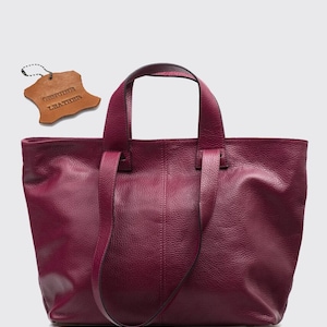 Top Zip Weinrot Farbe Echtleder Umhängetasche, Lederhandtasche, Shopper Tasche, Burgunder große Laptoptasche, Echtleder Elegante Schulter