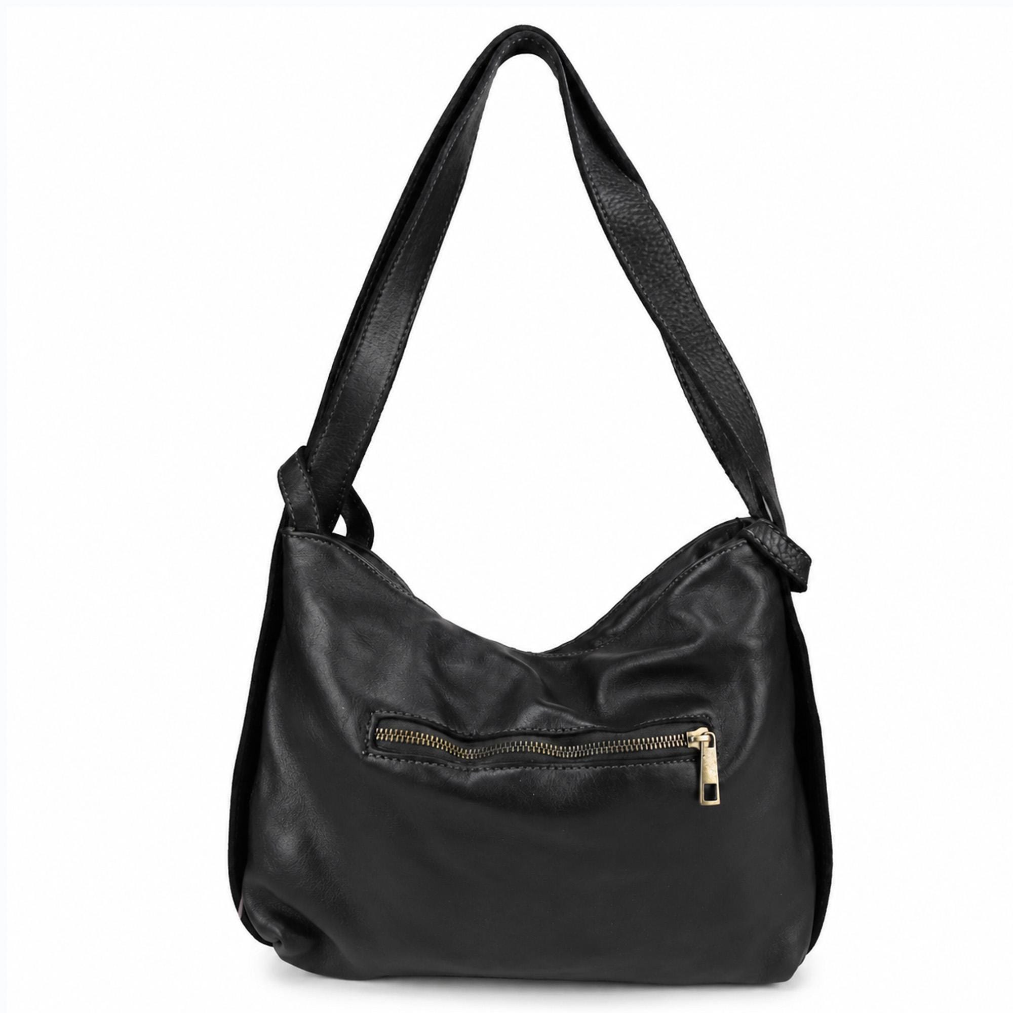 Handwoven Italian Leather Convertible Backpack Shoulder Bag 