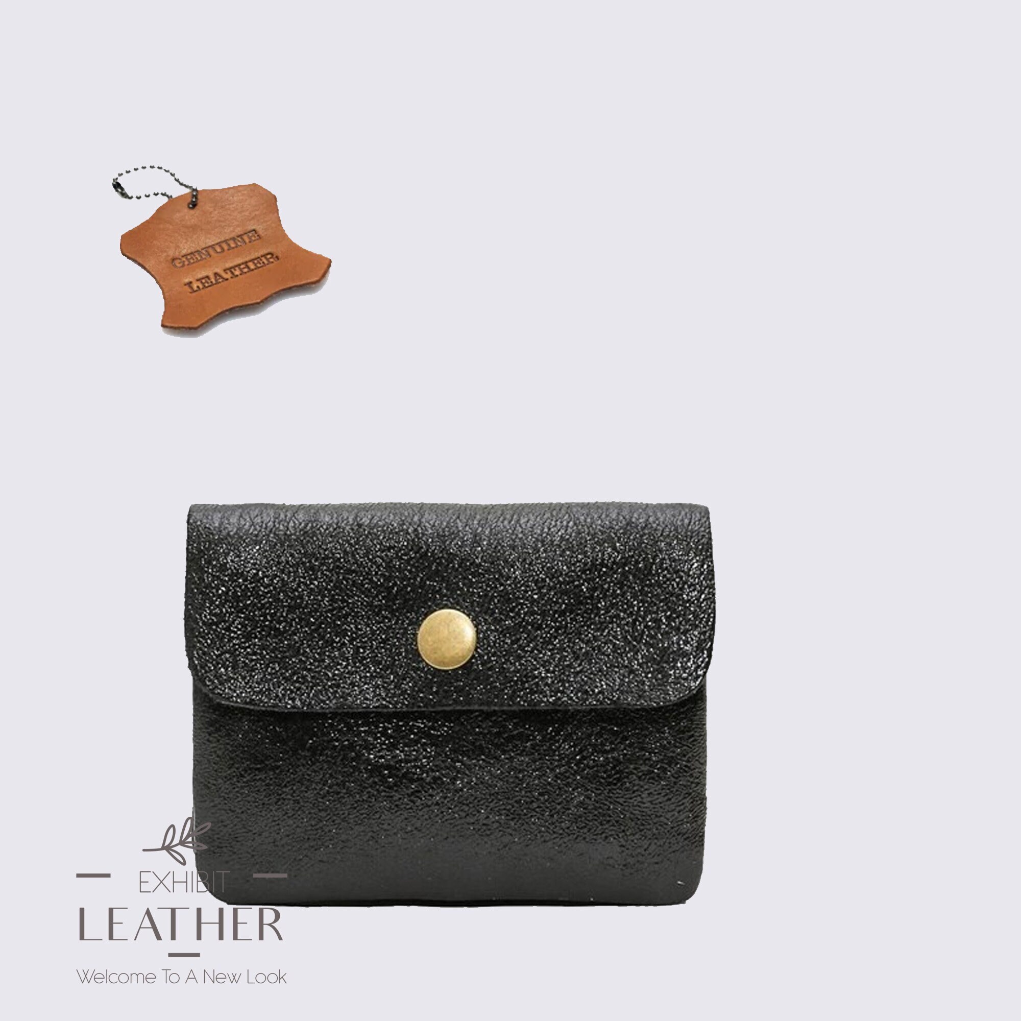 Black Floral Leather-Look Small Purse | New Look