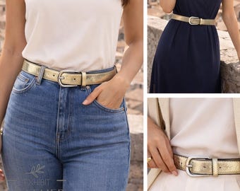 Vintage “CITIES“ 1990s Silver/ Gold Metal Mesh Vintage Belt Vintage Metal Mesh Belt Silver Gold Cities Paris Rome New  main image 4