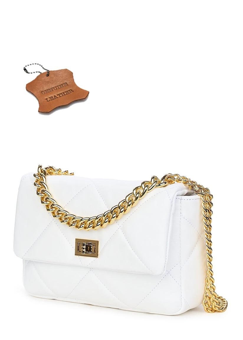 Luxury Gold and White Genuine Leather Quilted Handbag, Classic Handbag, White Bag Women, Cross Body Bag, Metallic Wedding Bag - Etsy Luxury Gold and White Genuine Leather Quilted Handbag, Classic Handbag, White Bag Women, Cross Body Bag, Metallic Wedding Bag - Etsy
