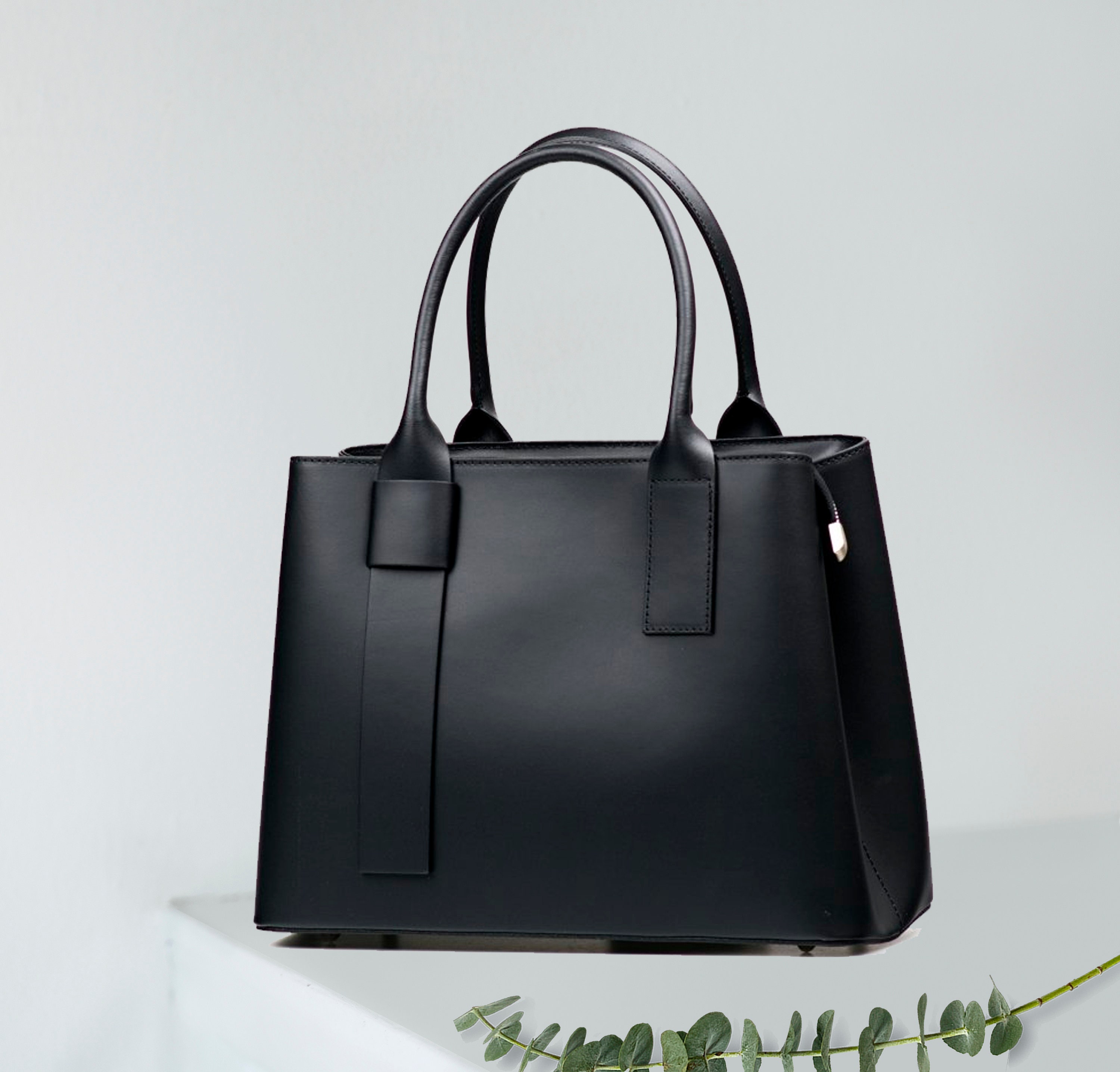 Black Leather Luxury Designer Handbag Leather Handbag - Etsy