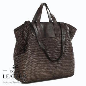 Sac à bandoulière - Longchamp Paris - En cuir marron foncé - Vintage