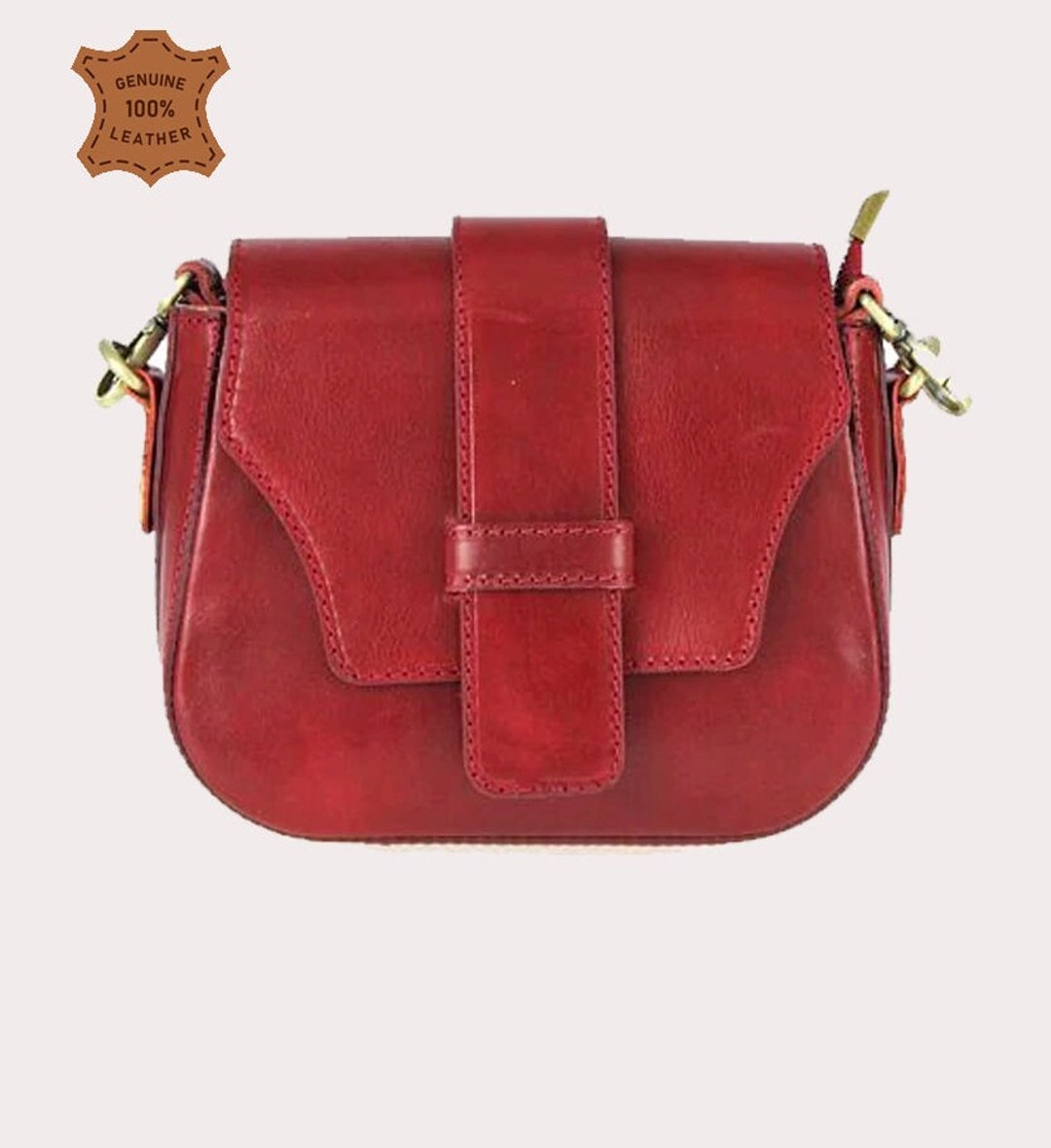 Crossbody Bag Saddle Leather Leather Classic Handbag Cross Etsy