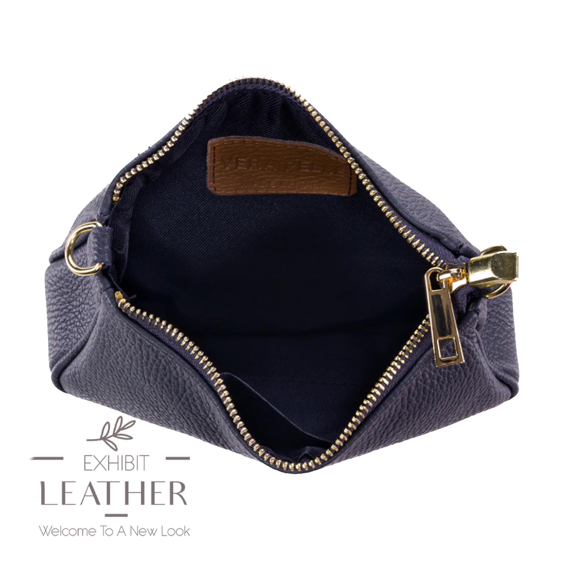 YOYOWING Women's Synthetic Leather Crossbody Sling Bag - Navy Blue, Small With Golden Chain Strap - View #3