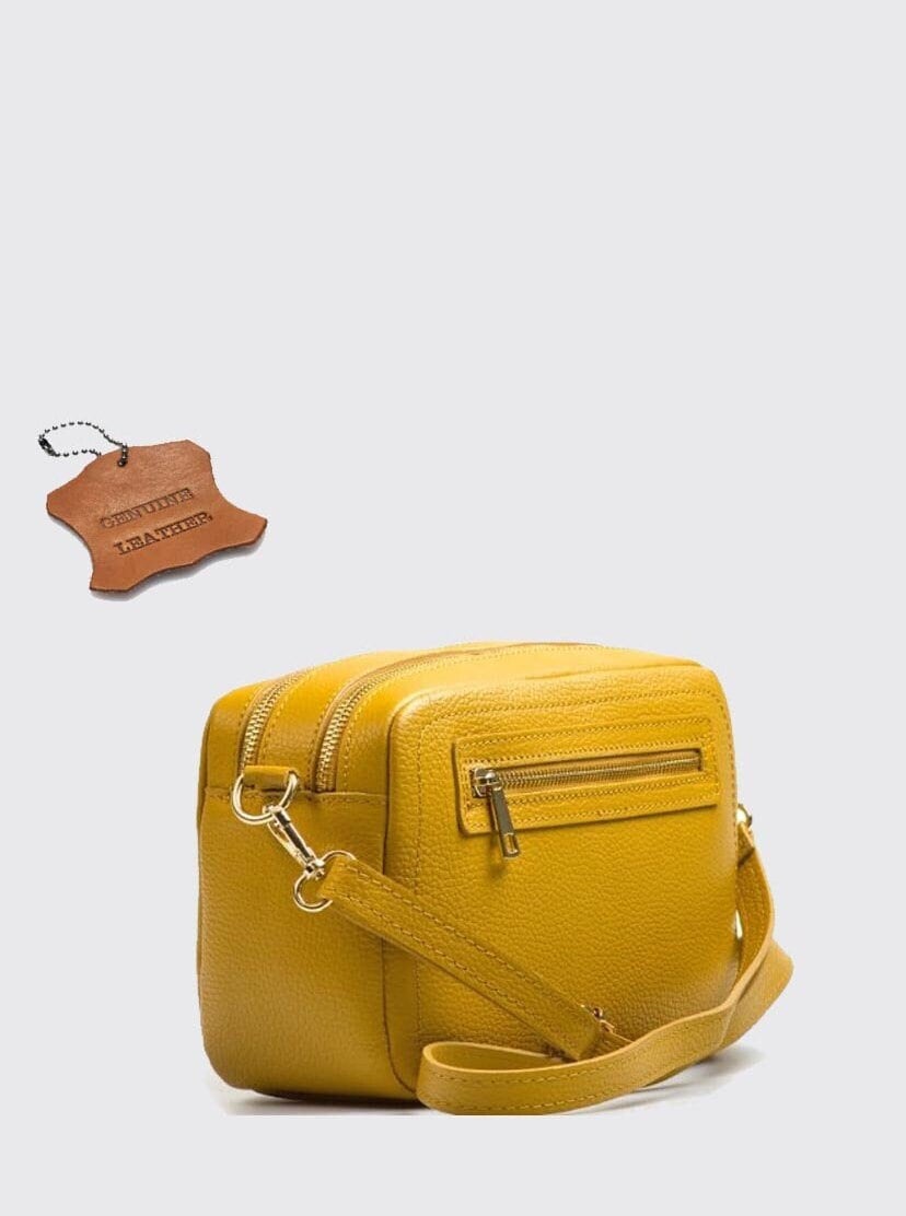 Sling Bag Genuine Leather Harper | Mustard