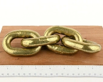 Vintage 1950s Austrian Brass Paperweight - Heavy Anchor Chain - Designed by Carl Aubock of Austria