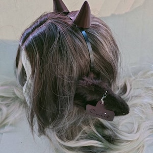 Ears Horns Tail Collar Farm Animals Goat Sheep Cow Ram Impala Raindeer Deer Bull Horned Fantasy Demon Lord Animal Play Cosplay Fur Costume
