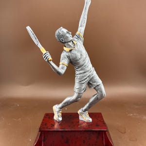 Tennis Male Serve 6&quot; Resin Trophy