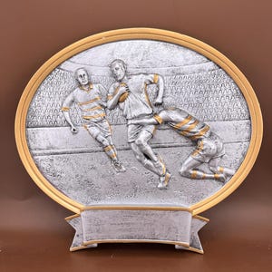 Rugby 8&quot; Oval Resin Trophy