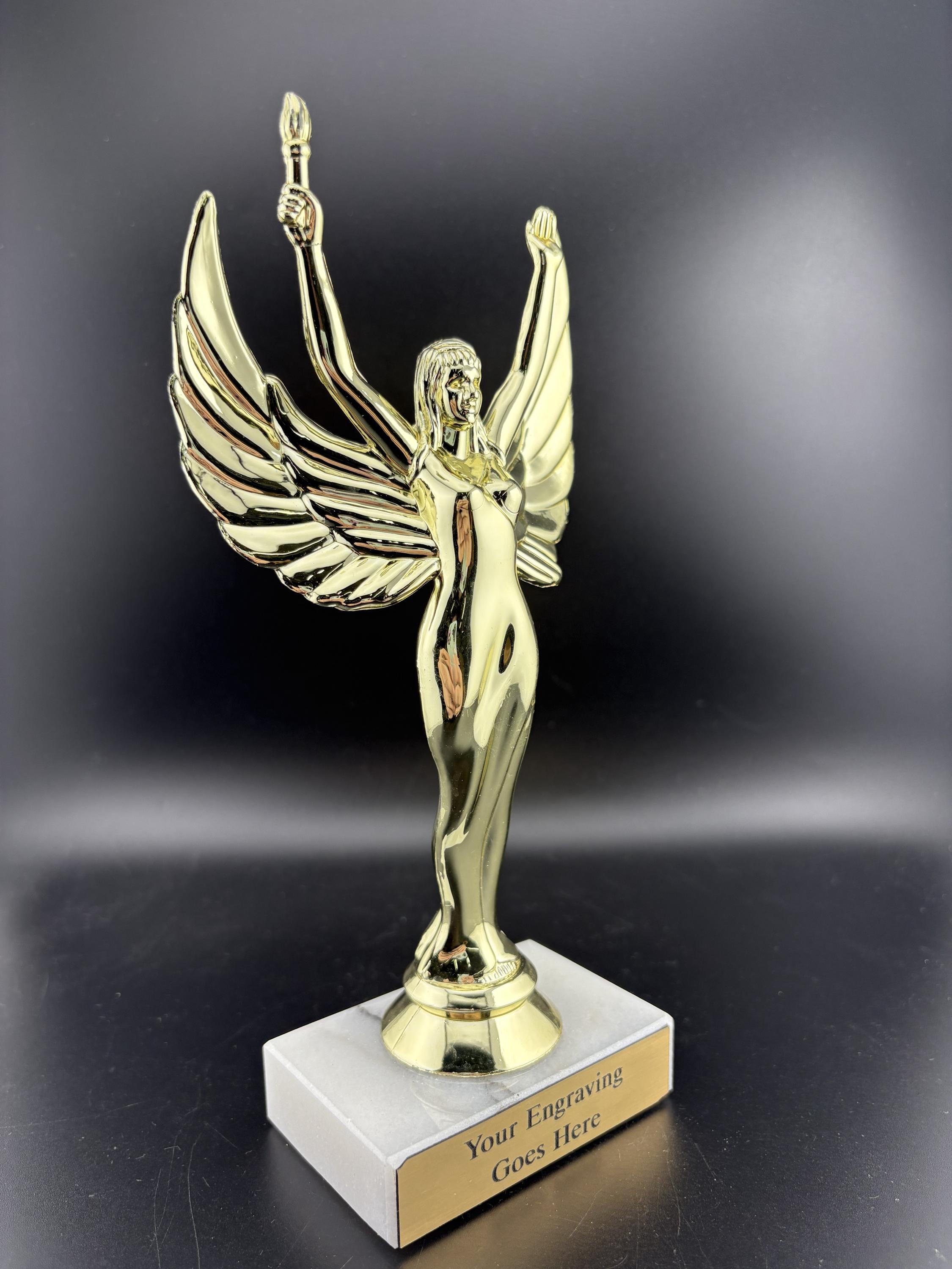 Mrs. Trophy Women's Victory Trophy on Marble Base With Custom Personalized Gold ...